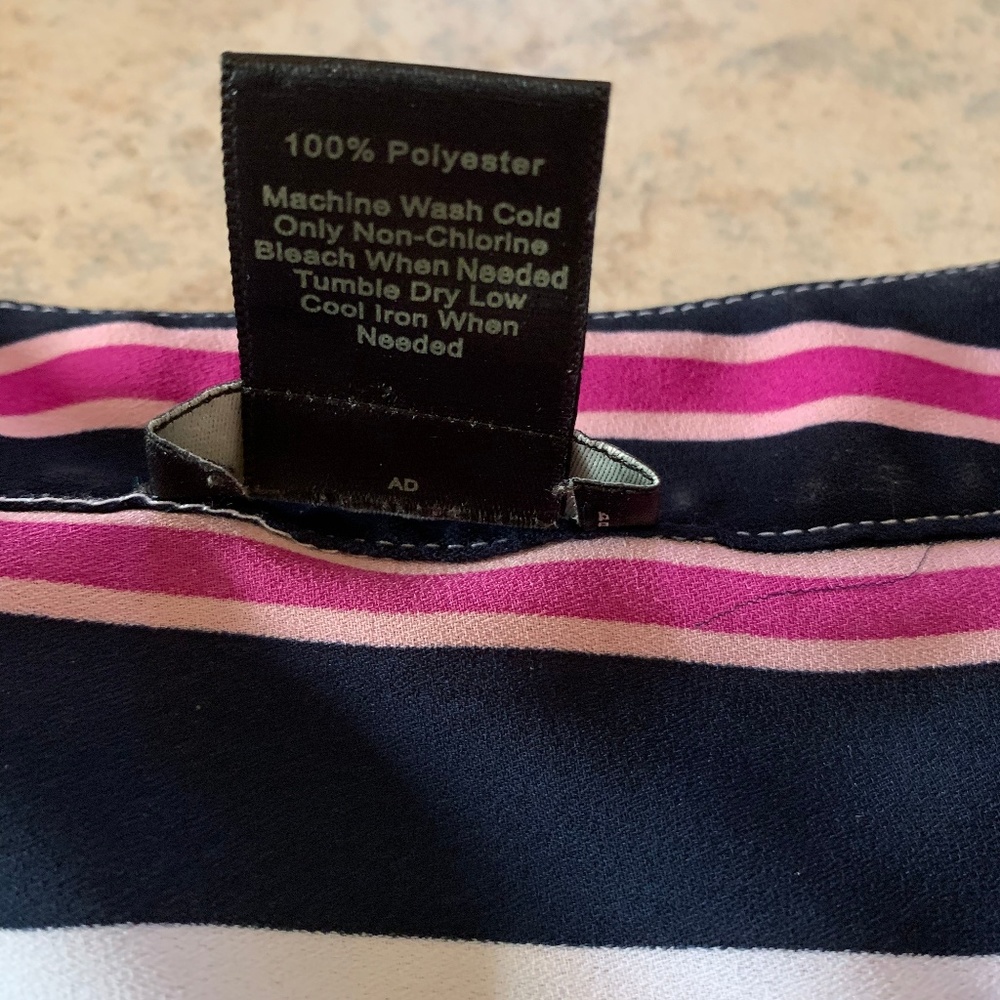Ann Taylor Fac. Sleeveless Striped Top XS - Picture 3 of 4